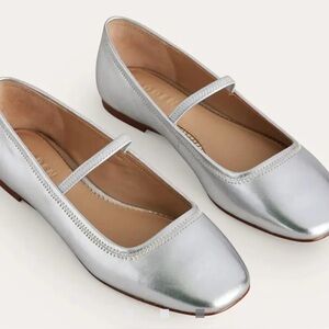 Boden Silver Thea Mary Jane Ballet Flat NEW 41 gorgeous! Leather A1780
Current